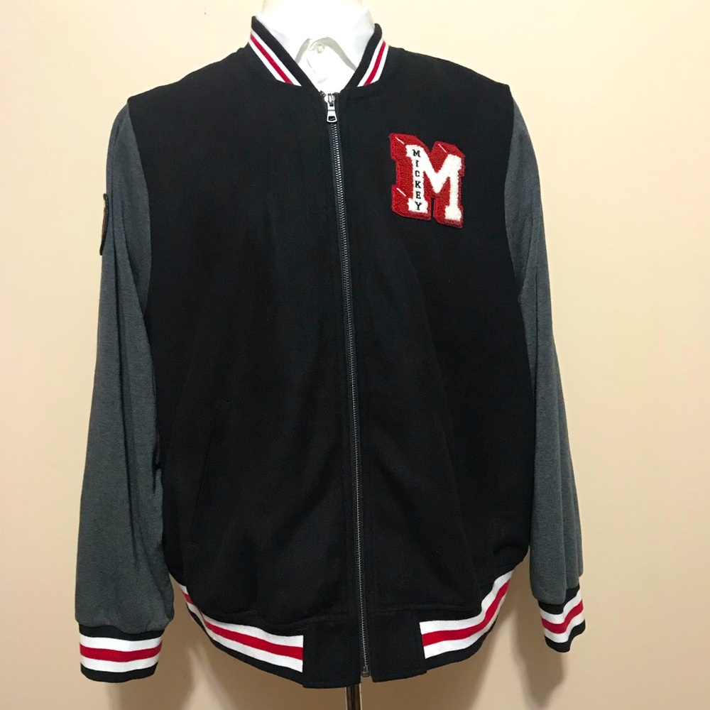 Disney Black and Gray Bomber Jacket